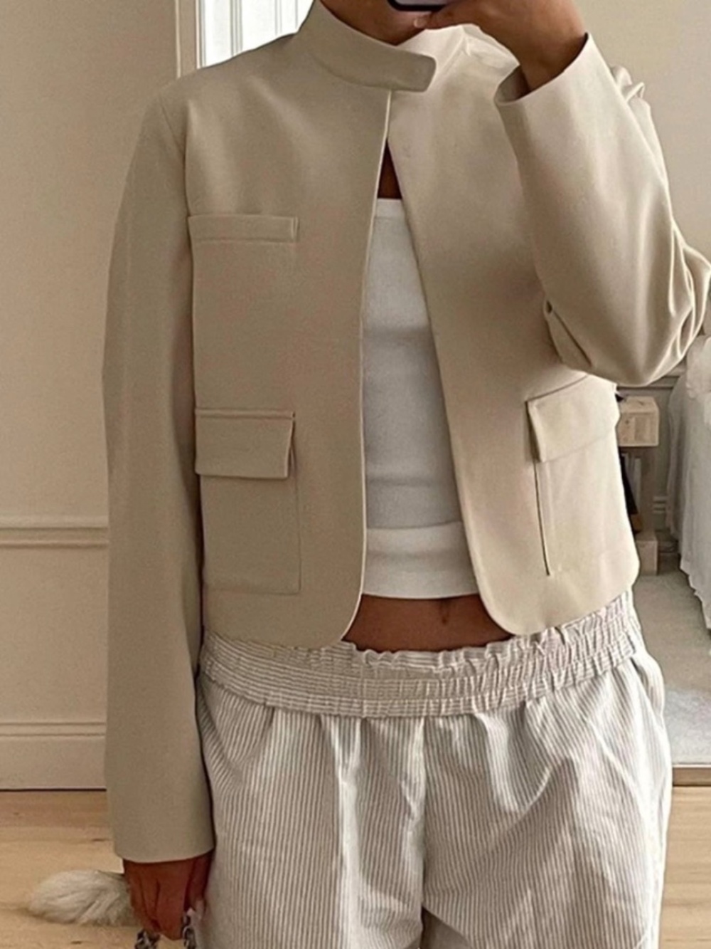 Djerf Avenue Day-to-Day Jacket in Cream